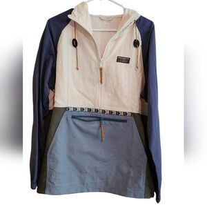 L.L. Bean Multicolor Jacket - Blue, Cream, Green
